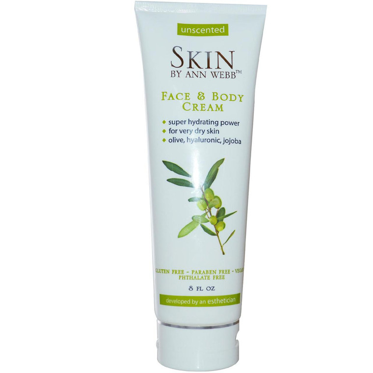 Skin by Ann Webb Face & Body Cream Unscented -- 8 fl oz