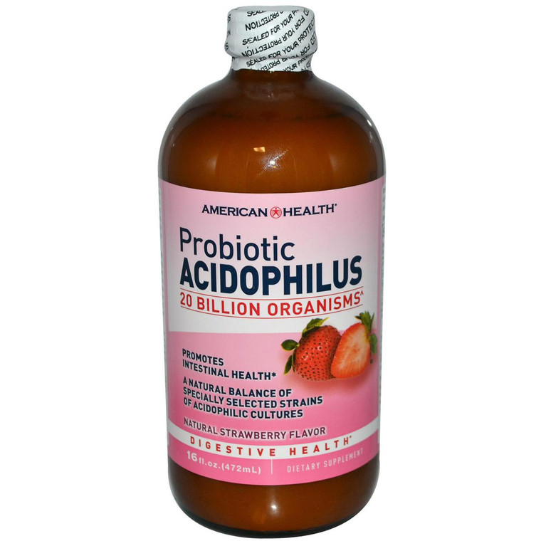 American Health Probiotic Acidophilus Natural Strawberry -- 16 fl oz