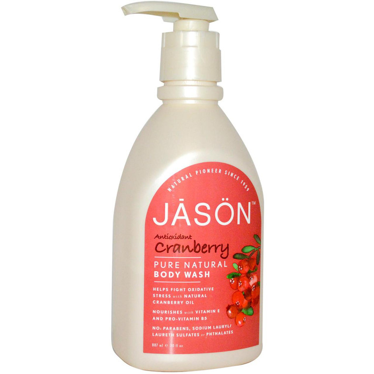 Jason Natural, Pure Natural Body Wash, Antioxidant Cranberry, 30 fl oz (887 ml)