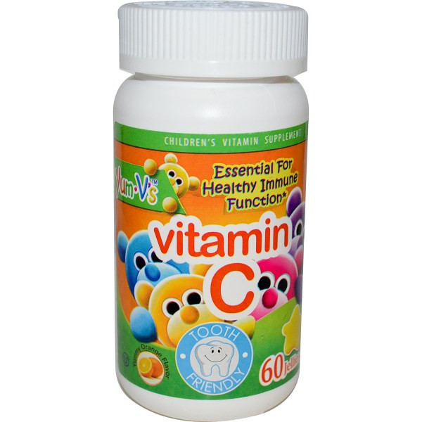 Yum-Vs, Vitamin C, Yummy Orange Flavor, 60 Jellies