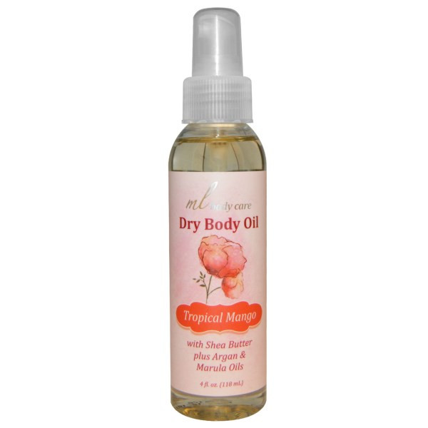 Madre Labs, Dry Body Oil, Tropical Mango, Light and Absorbs Fast with Argan & Marula Oils + Shea Butter, 4 fl. oz. (118 mL)