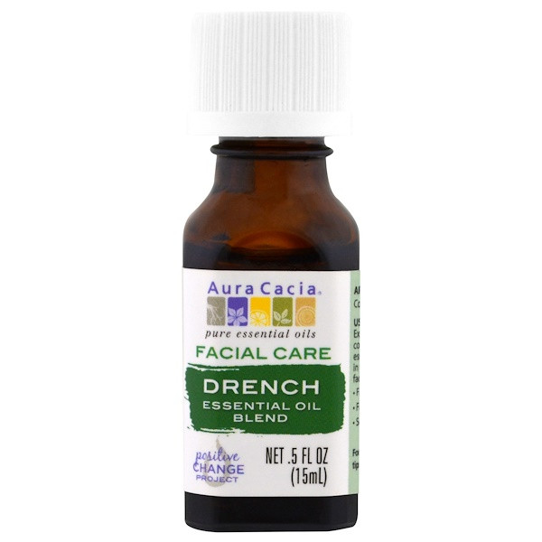 Aura Cacia, Facial Care, Essential Oil Blend, Drench, .5 fl oz (15 ml)