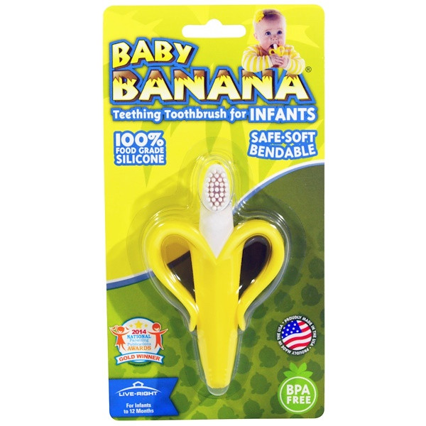 Baby Banana, Teething Toothbrush for Infants, 1 Teether