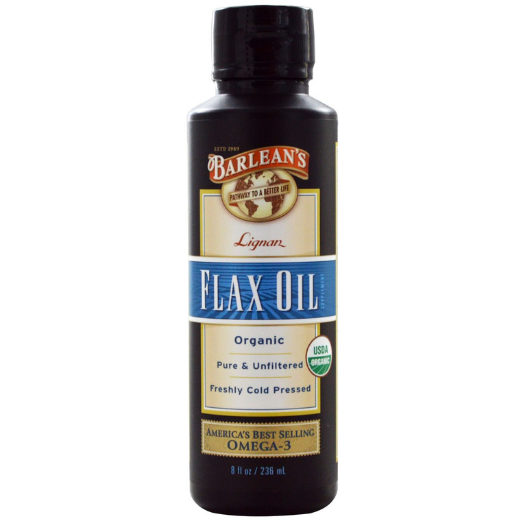 Barleans, Organic Lignan Flax Oil, 8 fl oz (236 ml)