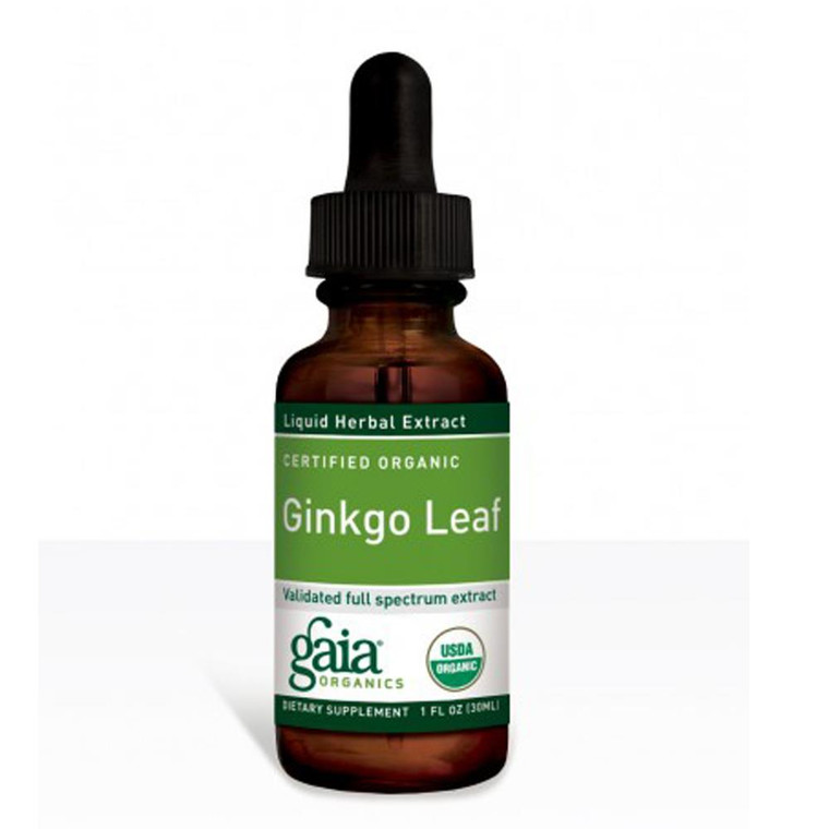 Gaia Herbs Organic Ginkgo Leaf -- 500 mg - 1 fl oz