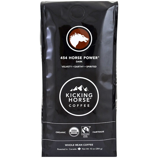 Kicking Horse Coffee Organic Dark Roast Whole Bean 454 Horse Power -- 10 oz