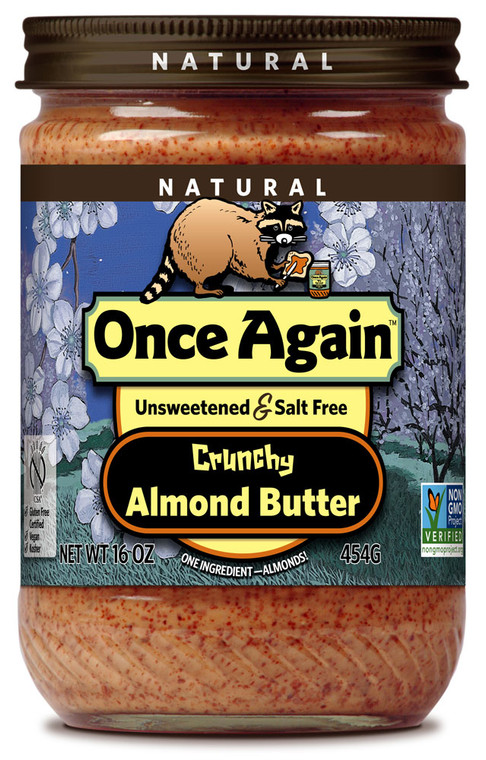 Once Again, Natural Almond Butter Salt Free Crunchy - 16 oz