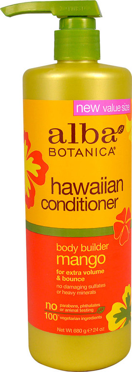 Alba Botanica Hawaiian Conditioner Body Builder Mango Value Size - 24 oz