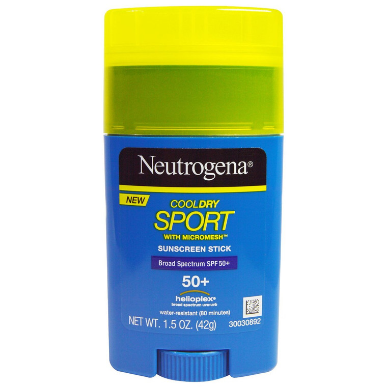 Neutrogena, CoolDry Sport with Micromesh Suncsreen Stick, SPF 50+, 1.5 oz (42 g)