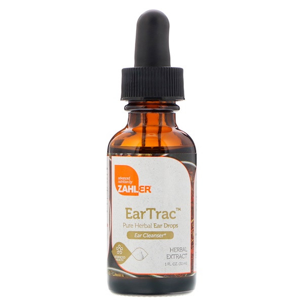 Zahler, EarTrac, Pure Herbal Ear Drops, 1 fl oz (30 ml)