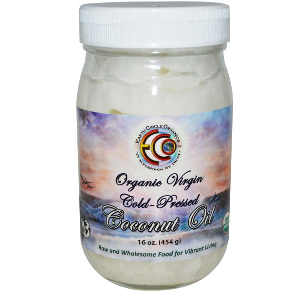 Earth Circle Organics, Coconut Oil, Organic, Virgin, 16 oz (454 g)
