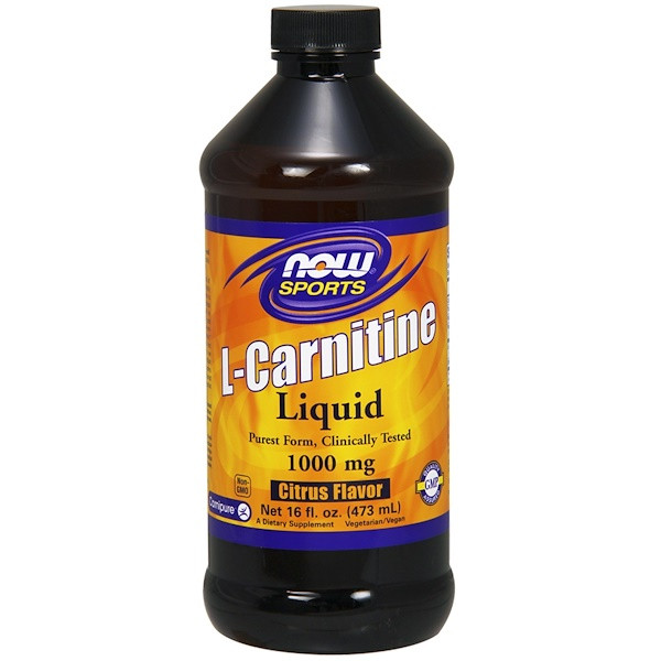 Now Foods, Sports L-Carnitine Liquid, Citrus Flavor, 1,000 mg, 16 fl oz (473 ml)
