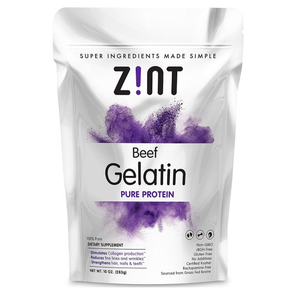 Zint Grass Fed Beef Gelatin Thickening Protein Powder -- 10 oz