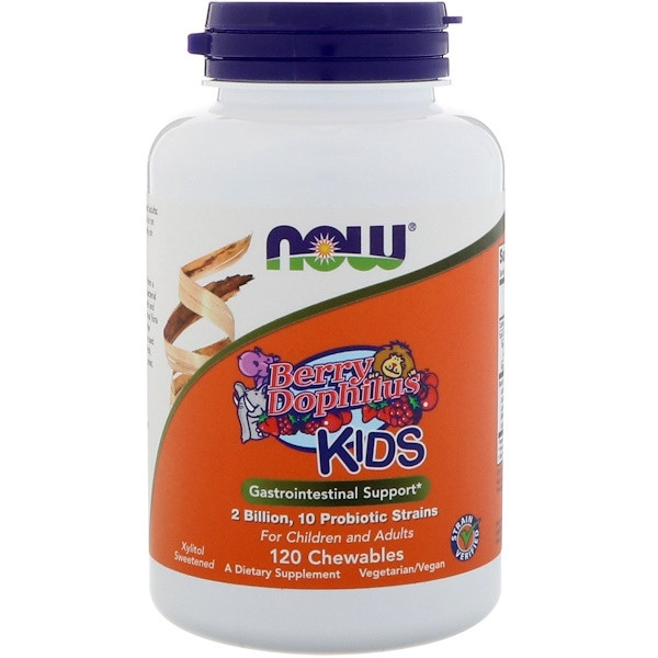 Now Foods, Berry Dophilus, Kids, 2 Billion, 120 Chewables