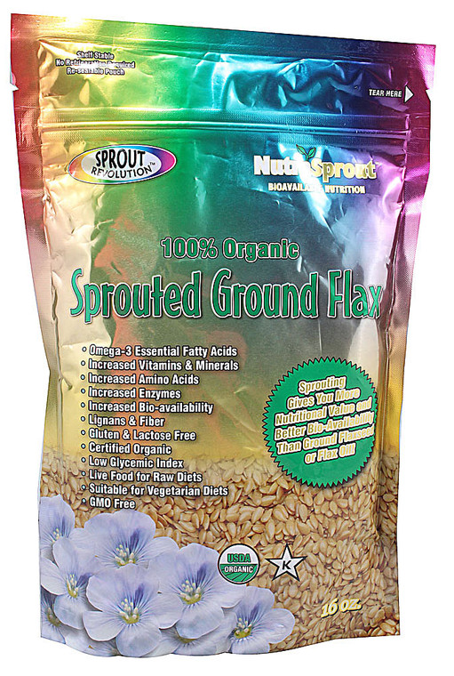 Sprout Revolution Organic Sprouted Ground Flax Original -- 16 oz