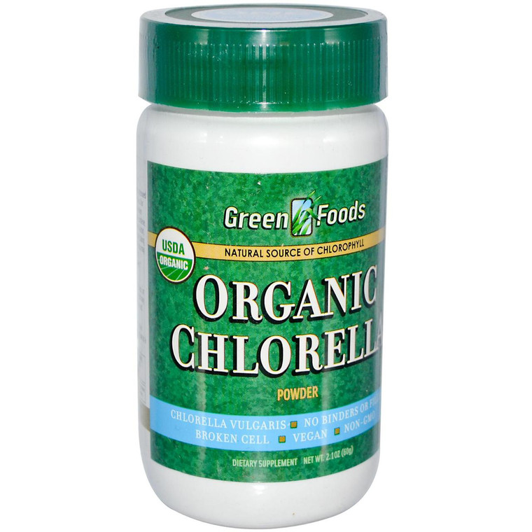 Green Foods , Organic Chlorella Powder, 2.1 oz (60 g)