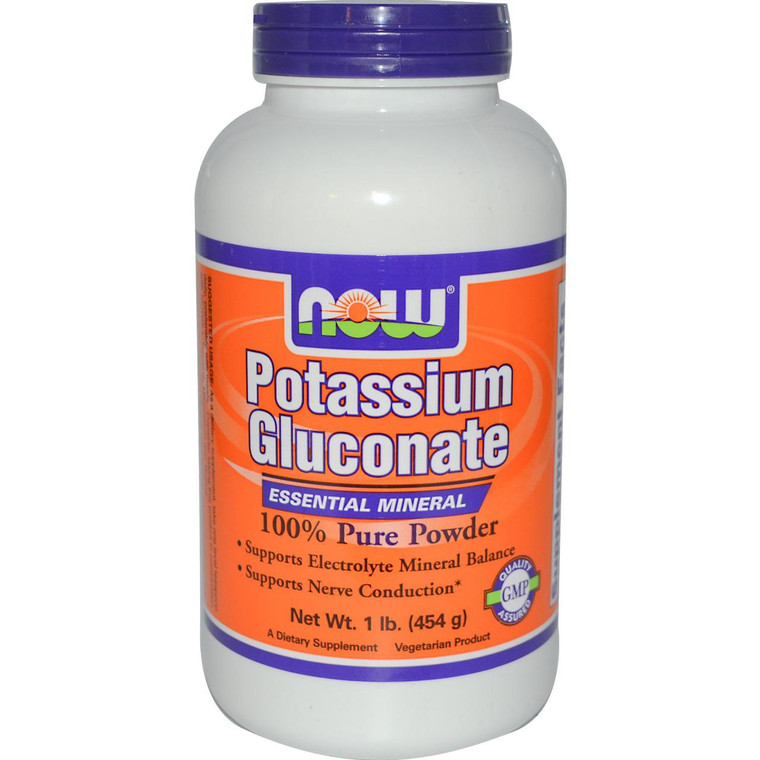 Now Foods, Potassium Gluconate Pure Powder, 1 lb (454 g)