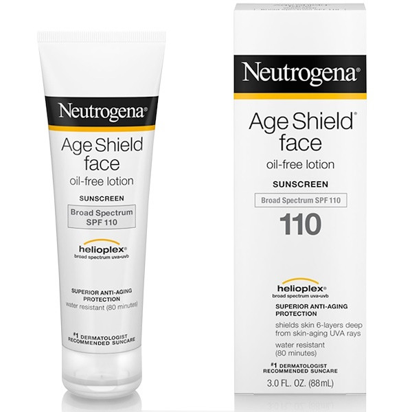 Neutrogena, Age Shield Face, Oil-Free Sunscreen, SPF 110, 3 fl oz (88 ml)