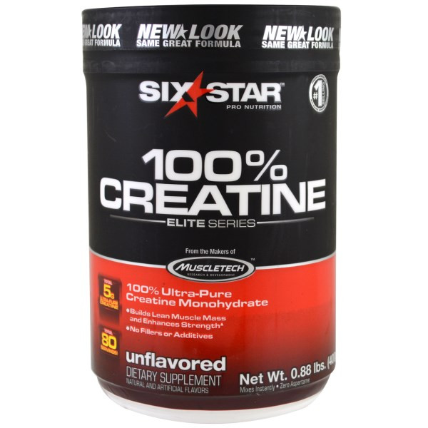 Six Star, Elite Series, 100% Creatine, Unflavored, 0.88 lbs (400 g)
