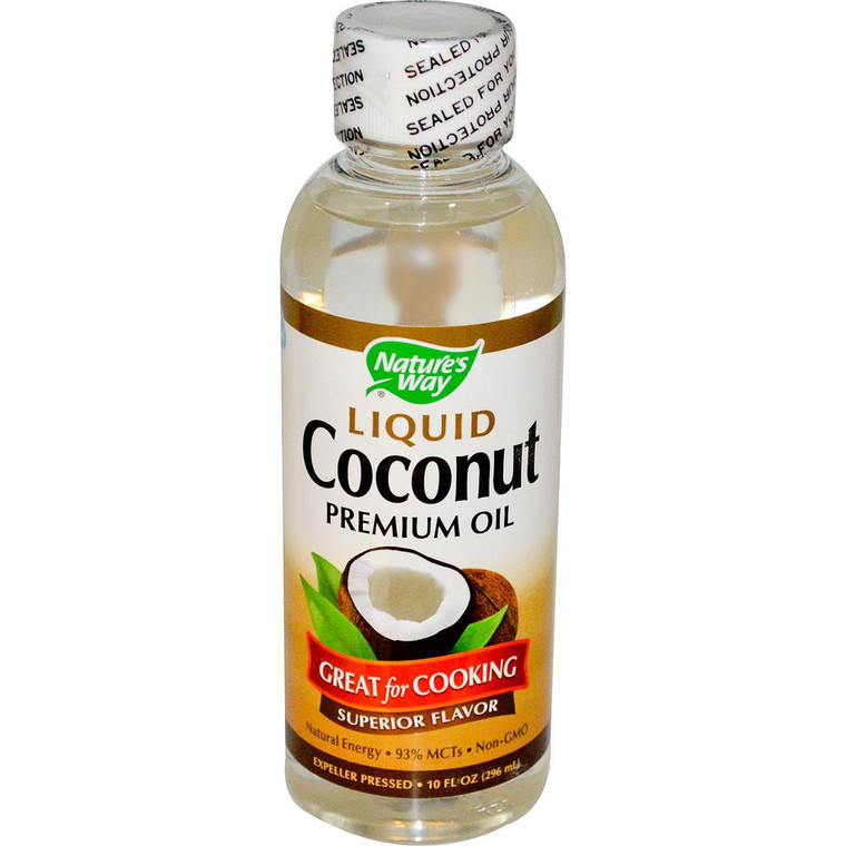 Natures Way, Liquid Coconut Premium Oil, 10 fl oz (300 ml)