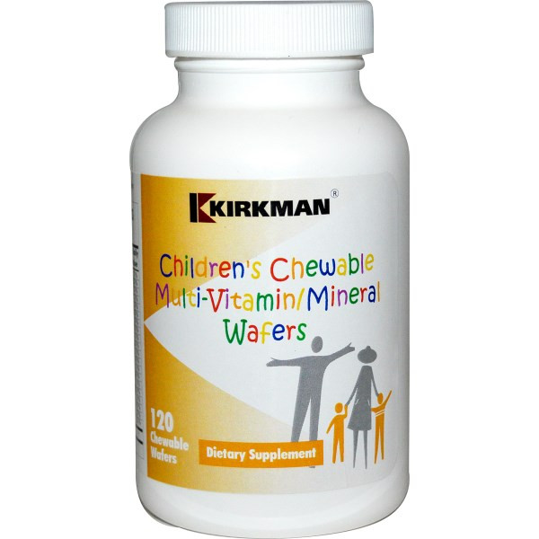 Kirkman Labs, Childrens Chewable Multi-Vitamin/Mineral Wafers, 120 Chewable Wafers
