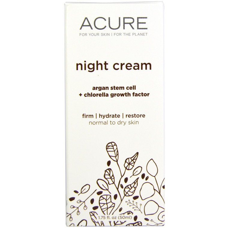 Acure, Brightening Night Cream, 1.7 fl oz (50 ml)