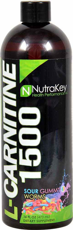 NutraKey L-Carnitine 1500 Sour Gummy Worms - 16 fl oz