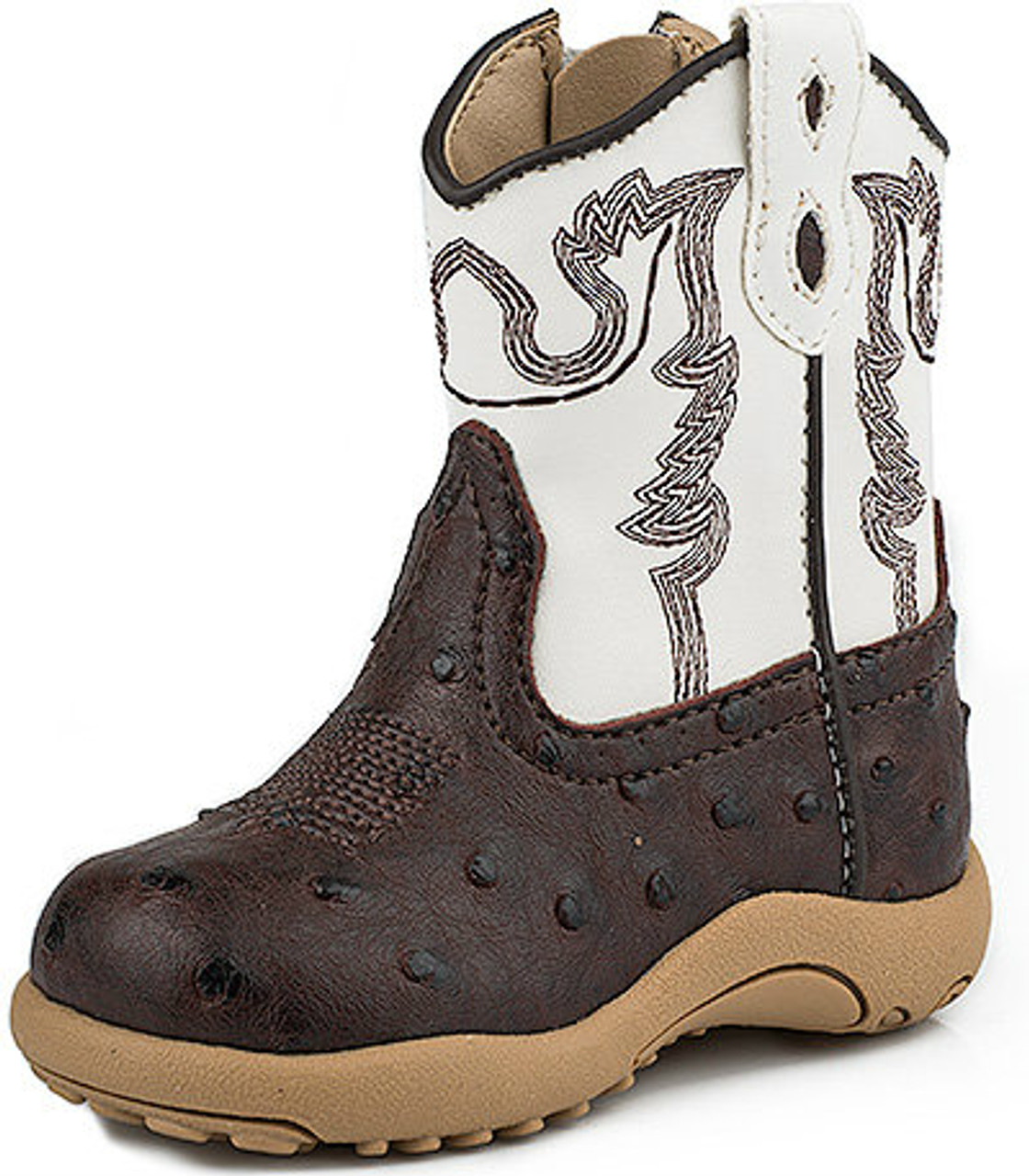 ostrich print boots