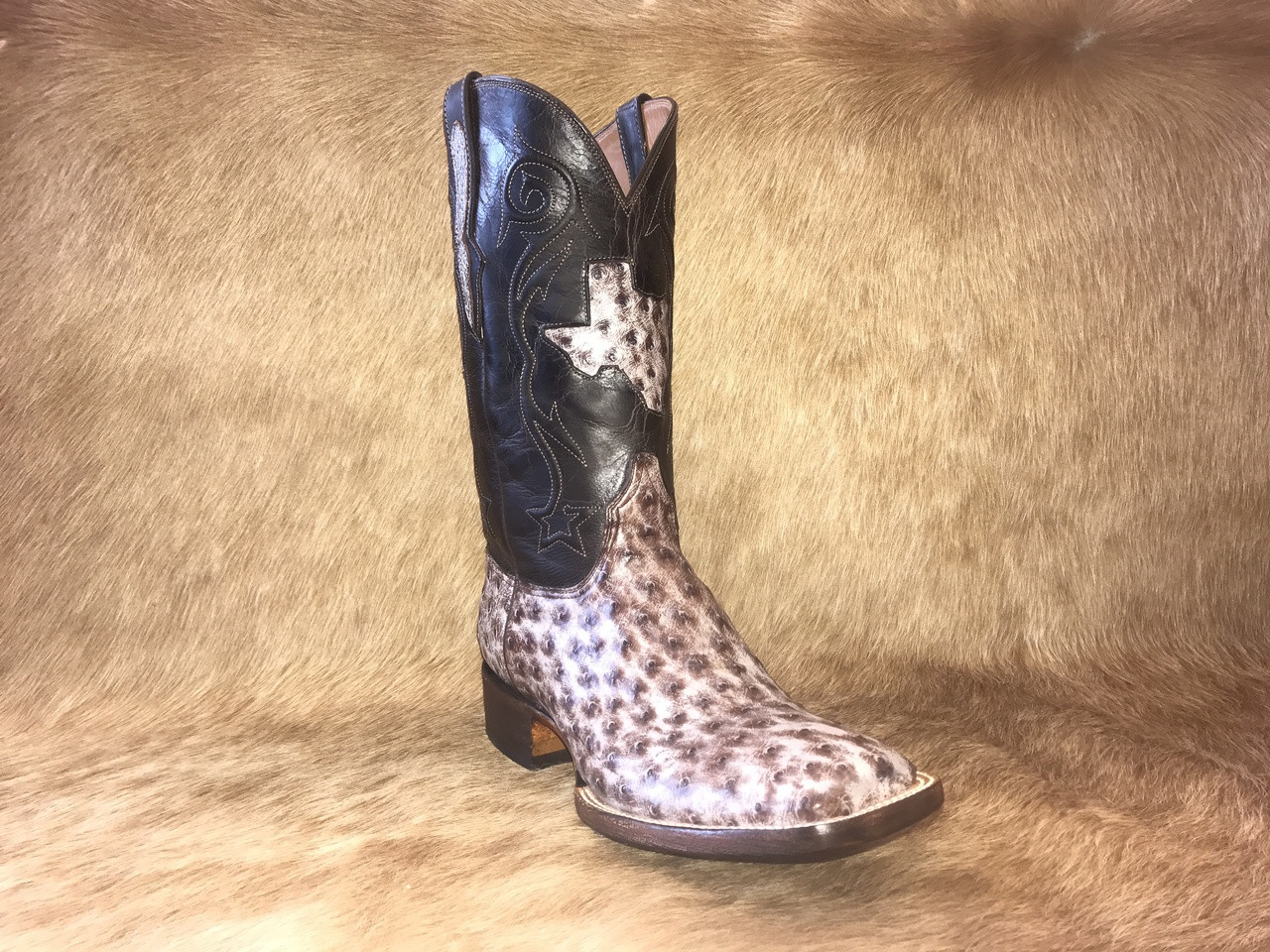 Black Jack Full Quill Ostrich Roper Boots