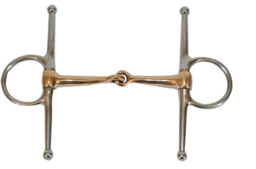 Stainless Steel Snaffle Full Cheek Bit With Copper Mouth