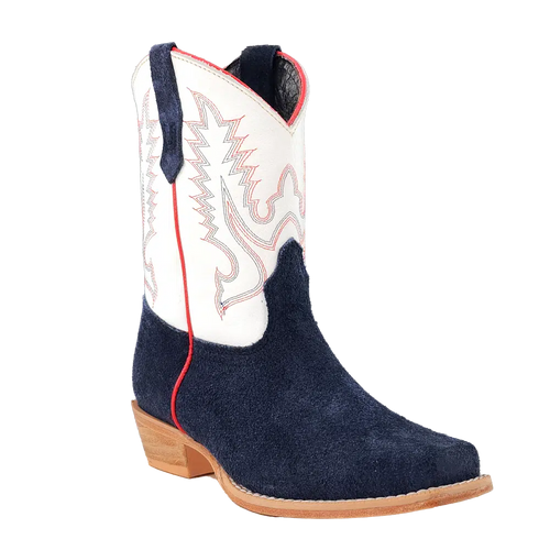 R WATSON KID'S NAVY ROUGH OUT BOOT
