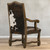DINNING CHAIR TUFTED HAIRON BACK W/ARMS