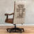 TUFTED DESK CHAIR BRANDED BACK