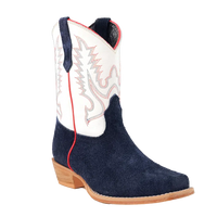 R WATSON KID'S NAVY ROUGH OUT BOOT