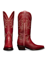 THE ANNIE COWHIDE SCARLET