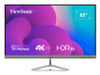 Viewsonic VX3276-4K-mhd 32 Inch 4K Entertainment Gaming Monitor, 60Hz, 4ms, Speakers, Dual HDMI, Display Port, Mini Display Port, VESA, Silver