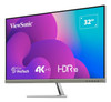 Viewsonic VX3276-4K-mhd 32 Inch 4K Entertainment Gaming Monitor, 60Hz, 4ms, Speakers, Dual HDMI, Display Port, Mini Display Port, VESA, Silver