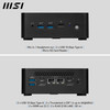 MSI Cubi NUC 1M, Intel Core 5 120U (14th Gen) Barebone, Intel Graphics, 2x DDR5 Slots, Dual ThunderBolt 4, Dual HDMI, Dual LAN, WiFi 6E, BT 5.3 with VESA Mount and Keyboard & Mouse