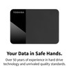 Toshiba Canvio Ready 1TB - tragbare externe 2,5-Zoll-Festplatte mit SuperSpeed USB 3.2 Gen 1, kompatibel mit Microsoft Windows 8, 10 und 11, schwarz (HDTP310EK3AA) – image 6