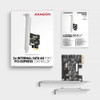 Axagon PCES-SJ2 PCIe - 2x internal SATA 6G port controller, JMB582, SP & LP
