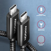 Axagon BUCM2-CM25AB Data and charging USB 480Mbps cable 2.5 m. PD 240W, 5A. Black braided