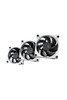 HYTE THICC FP12 120mm PWM Fan 3-Pack & NP50 Hub, 32mm Thick, 3000 RPM - FAN-HYTE-FP12-BW-3NP