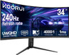KOORUI 34" Ultrawide WQHD 240Hz VA Curved Gaming Monitor - G3441XC