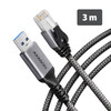 Axagon ADE-AM30 USB-A Gigabit Ethernet adapter with integrated CAT6 RJ-45 network cable (3 m)
