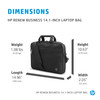 HP Renew Business 14.1 Inch Laptop Bag Black Carrying Case – image 4