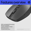 HP 715 Rechargeable Multi-Device Mouse, 2.4GHz + Bluetooth 5.3, 3000 DPI, Silent Clicks - 6E6F0AA#ABB – image 9