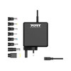 Port Designs Universal 65W Laptop Power Adapter, 8 Interchangeable Plugs, Up to 15" Notebooks - 900093B-UK