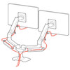 Ergotron LX Dual Monitor Arm, Desk Mount for 2 Monitors up to 27", 3.2-9.1kg Each, White - 45-491-216 – image 4