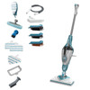 BLACK+DECKER 1600W Corded Steam Mop with Detachable Steamer, STEAMITT Glove, 14 Accessories - BHSM1610DSM-GB