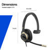 Poly Mission 815 Monaural USB Wired Headset, ANC, 3 Mics, USB-C with USB-A Adapter - C01F8AA#AC3 – image 7